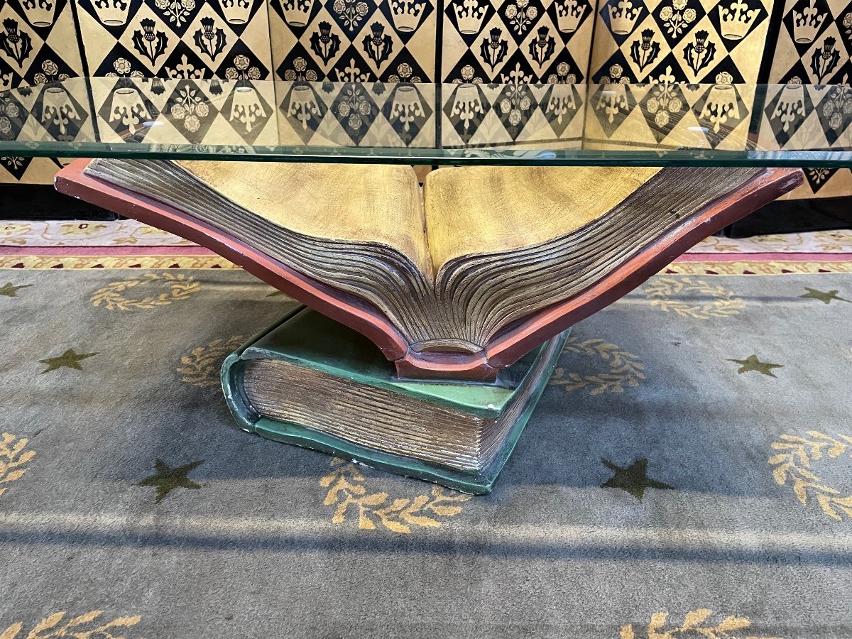 Table Basse Avec Pieds En Forme De Livres « conte »-photo-2