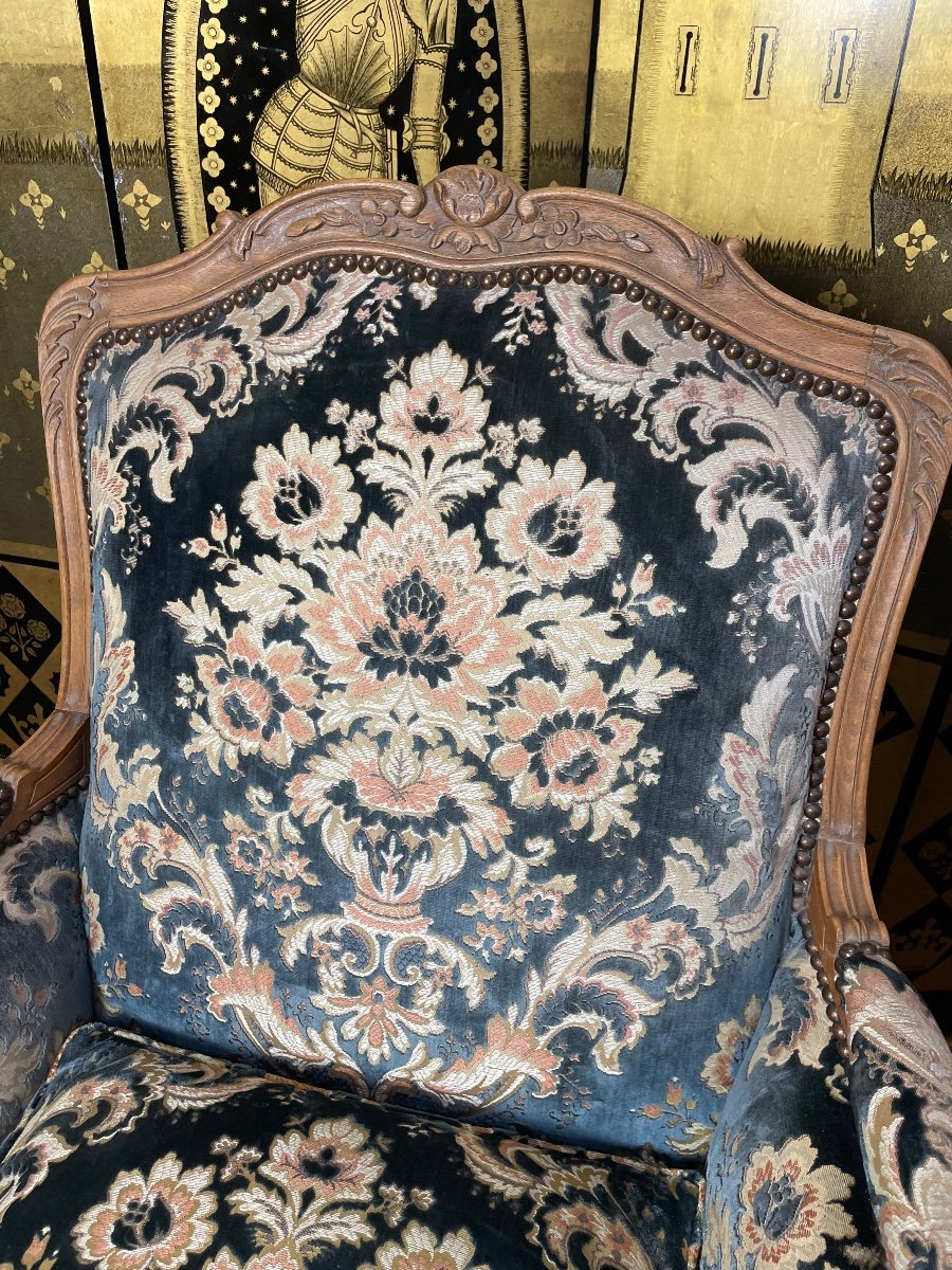 Pair Of Bergeres Louis XV Style-photo-3