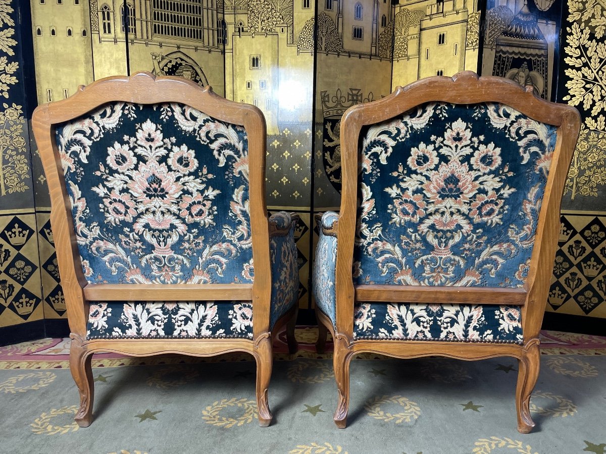 Pair Of Bergeres Louis XV Style-photo-5