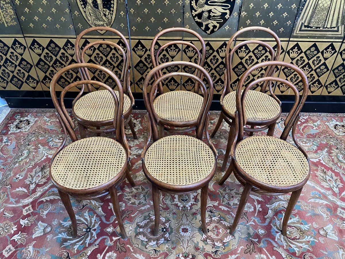 Suite De 6 Chaises Bistrot Cannées Thonet-photo-2