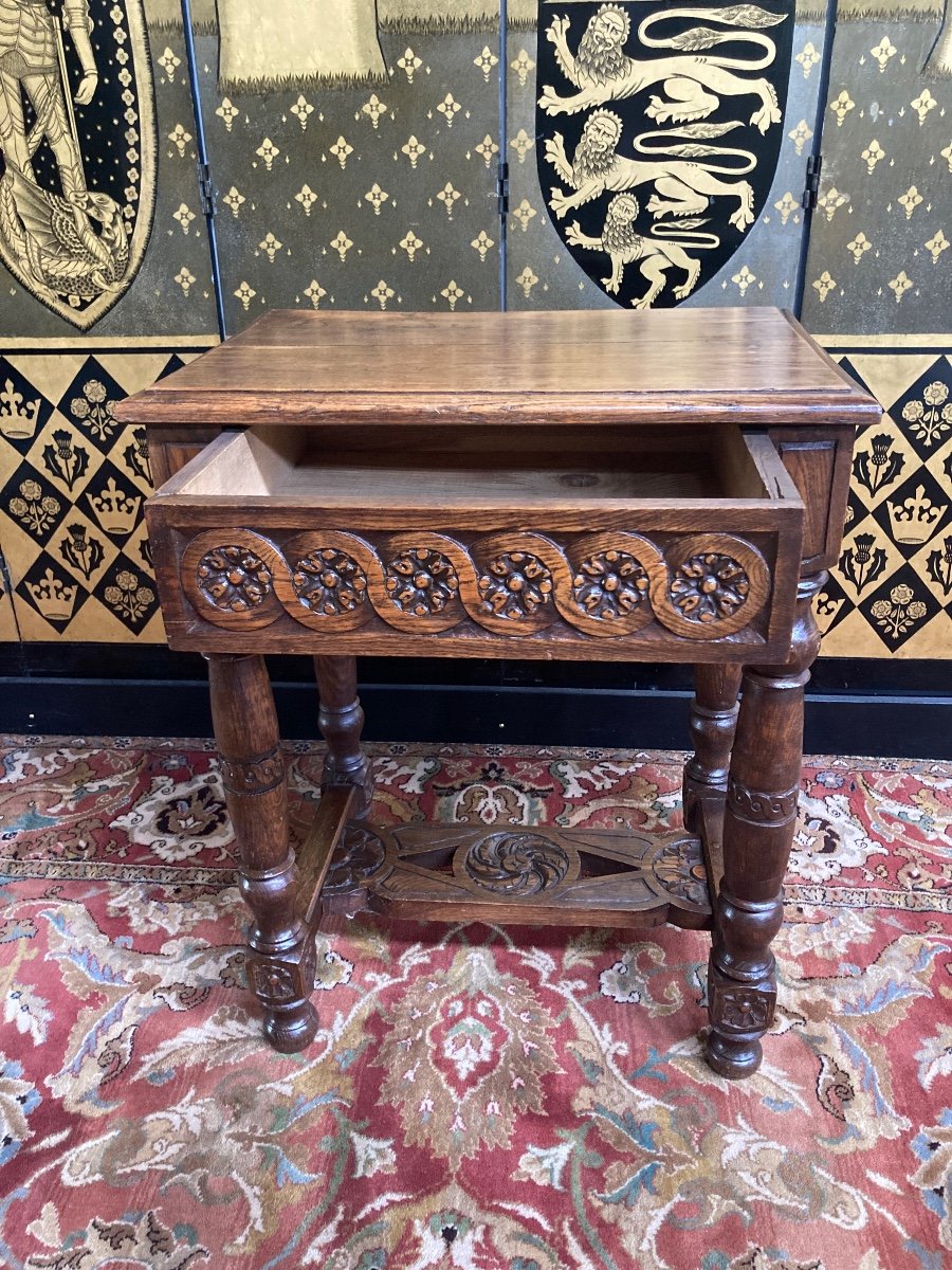 Console In Solid Oak-photo-3