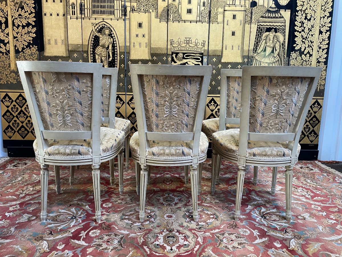 Suite Of 6 Louis XVI Style Chairs-photo-2