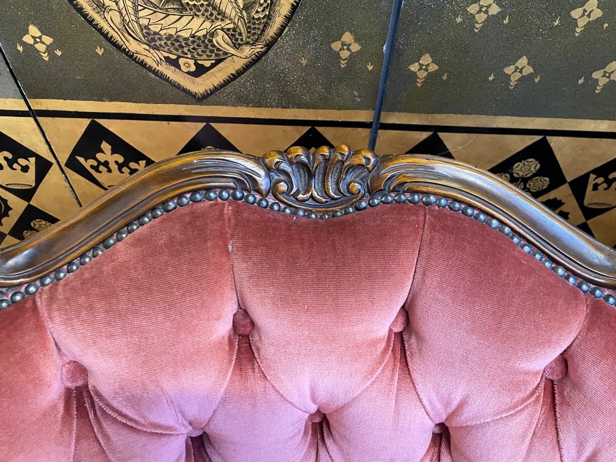 Pair Of Rocaille Bergère Armchairs - Louis XV - Napoleon III-photo-3