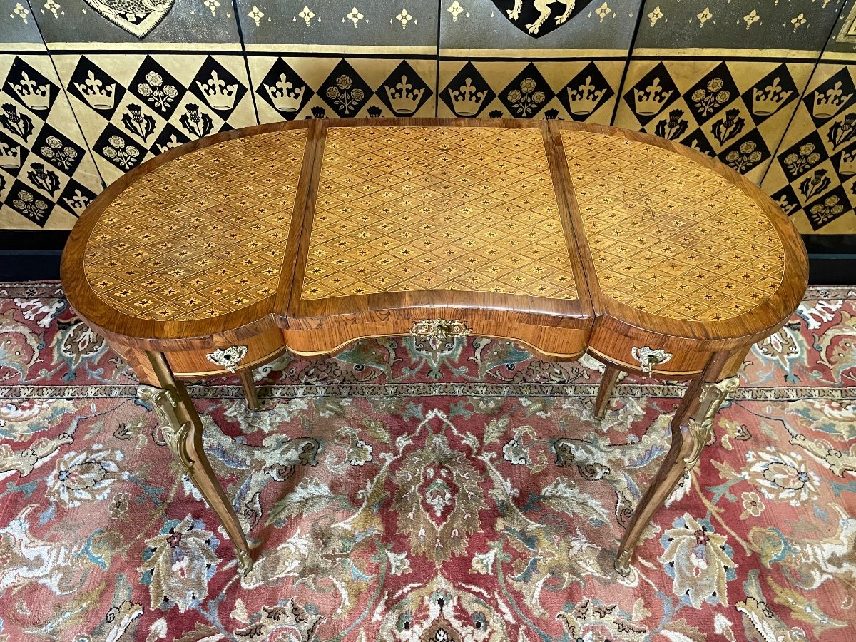 Dressing Table In Louis XV Marquetry - Transition-photo-2