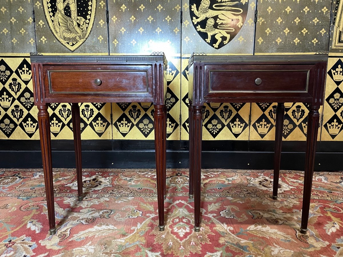 Pair Of Louis XVI Style Bedside Tables