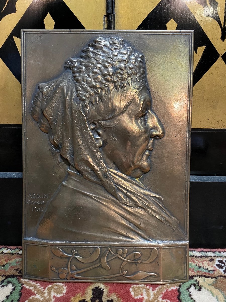 Bas Relief In Bronze Signed A.davin 1902