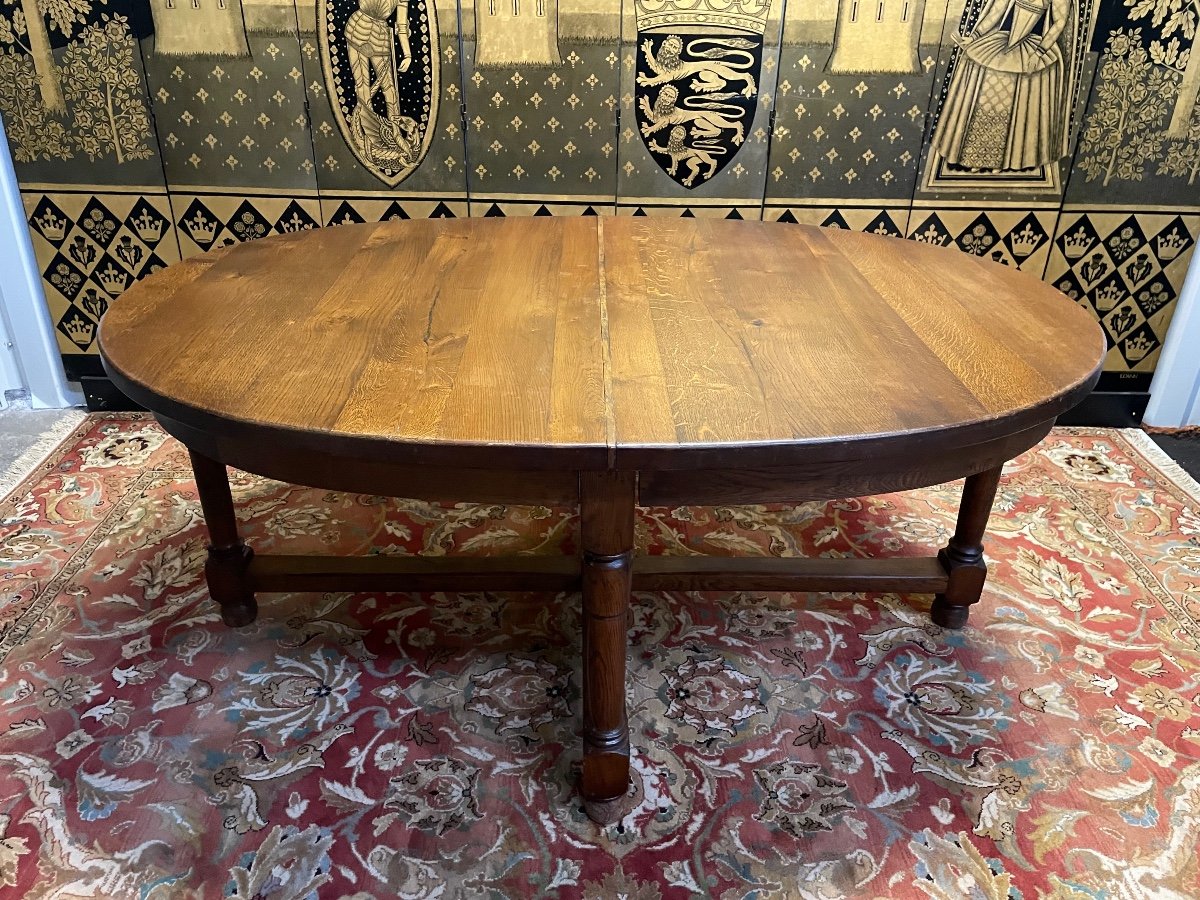 Louis XIII Rustic Oval Table Solid Oak