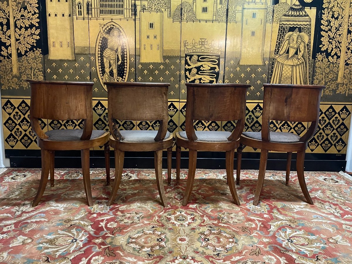 Suite Of 4 Biedermeier Chairs-photo-3