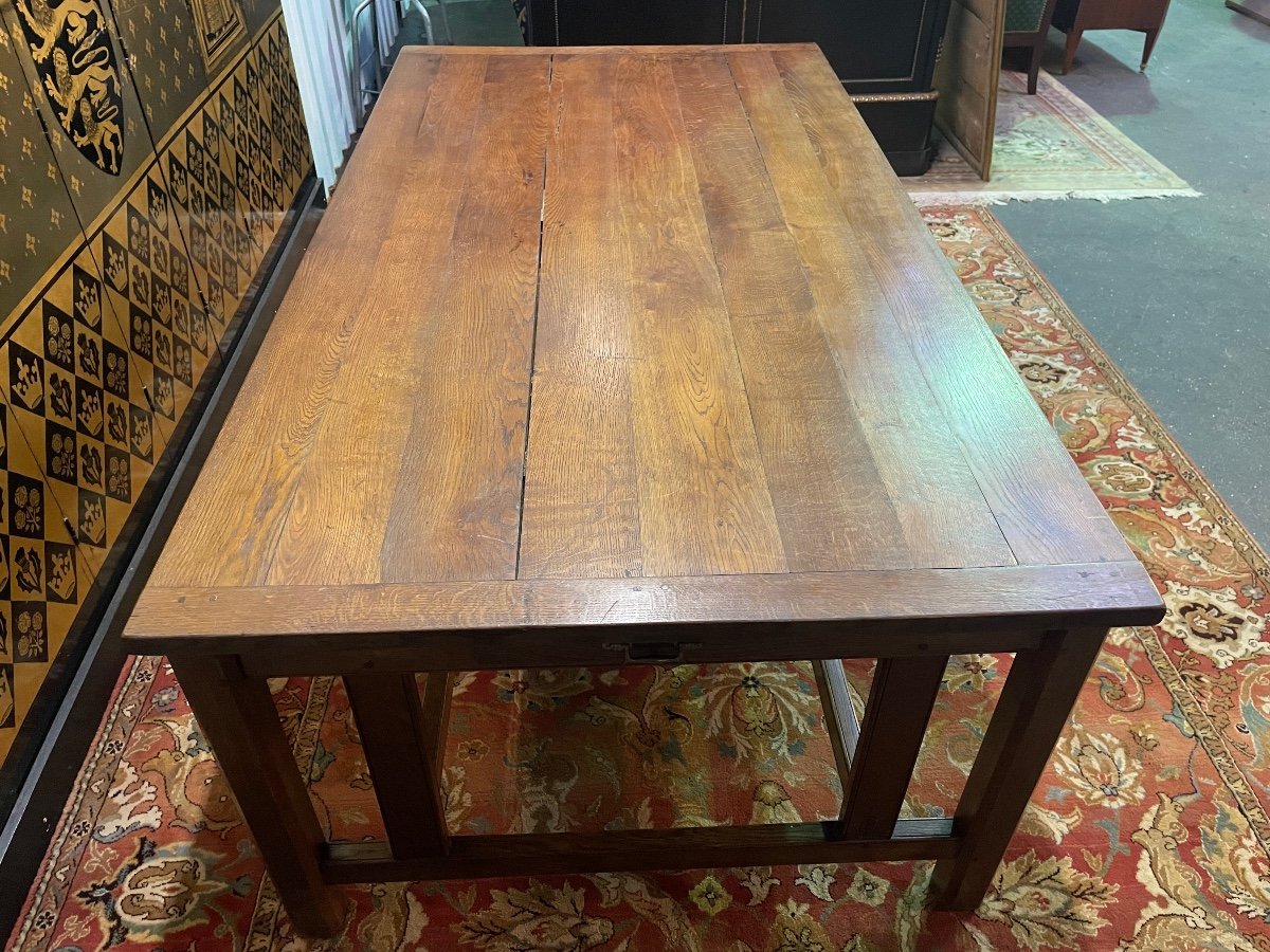 Solid Oak Farmhouse Table -photo-3