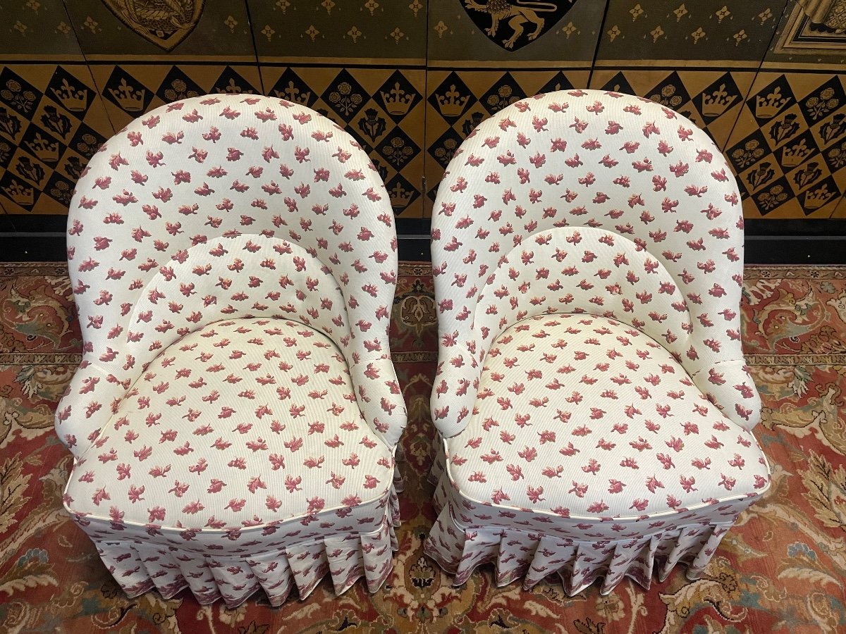 Pair Of Toad Armchairs Napoleon III Period-photo-4