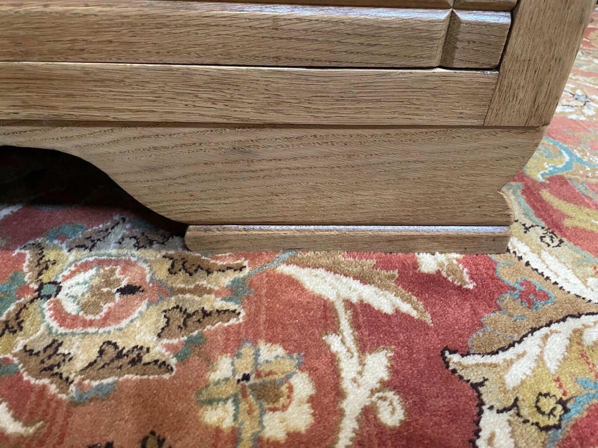 Art Deco Period Chest Of Drawers In Solid Oak -photo-4