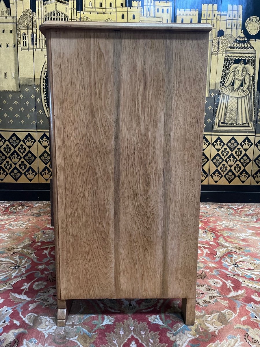 Art Deco Period Chest Of Drawers In Solid Oak -photo-3