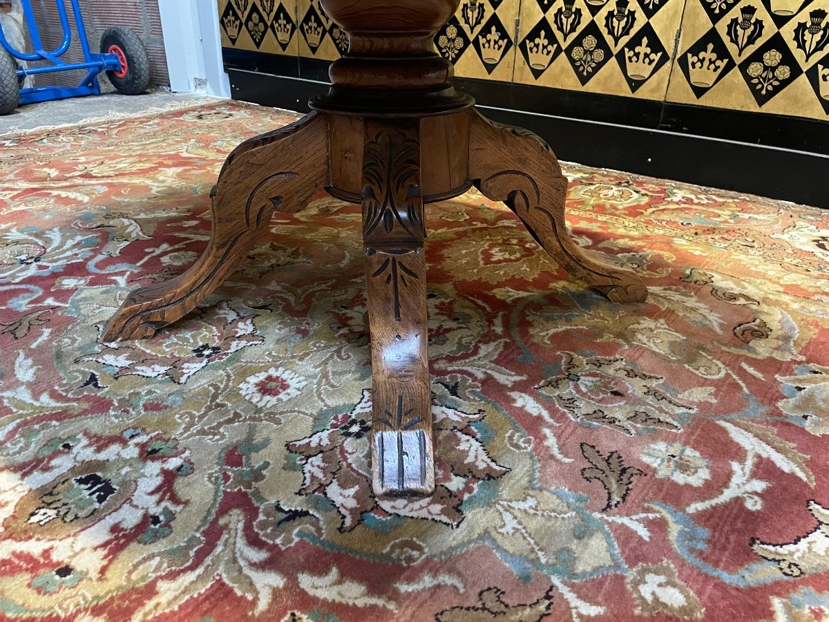 Napoleon III Oval Coffee Table In Marquetry -photo-3