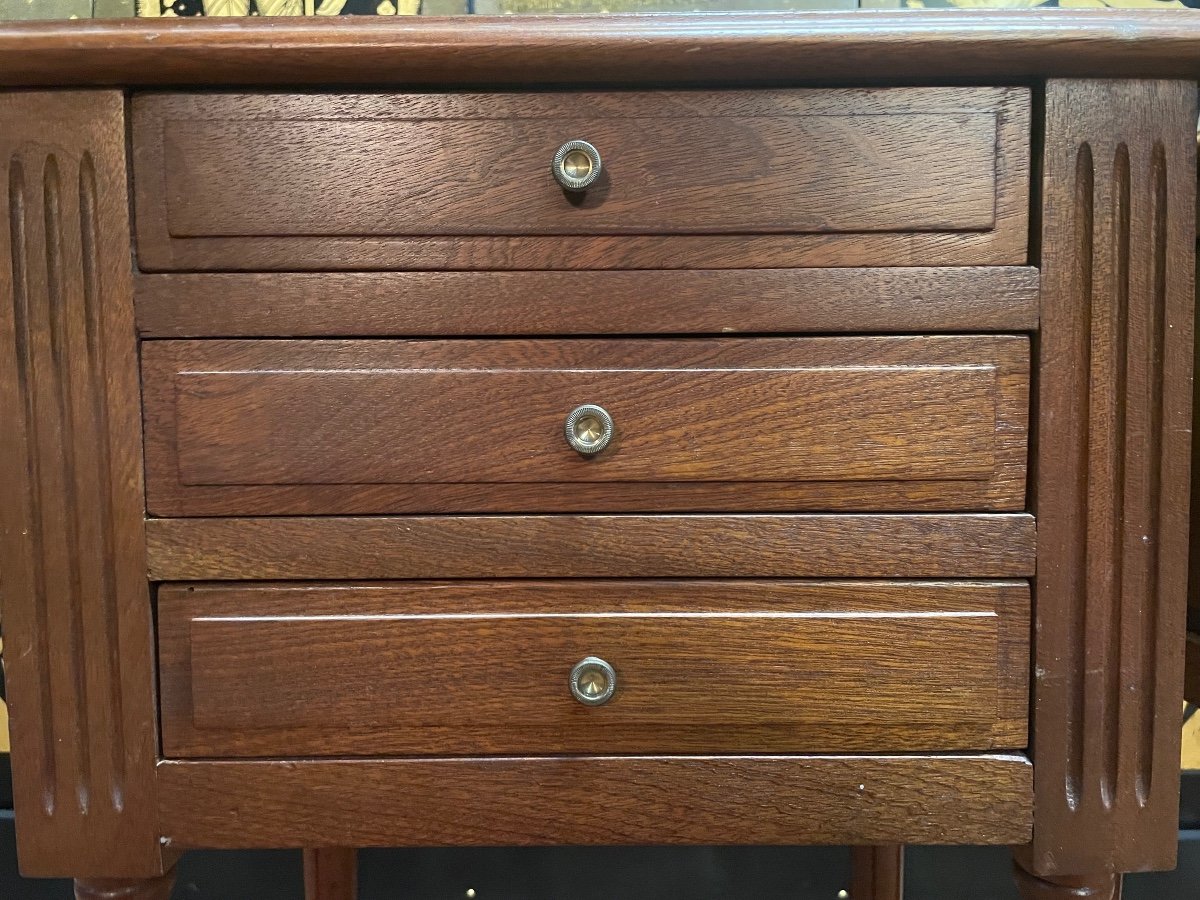 Pair Of Louis XVI Style Bedside Tables -photo-1