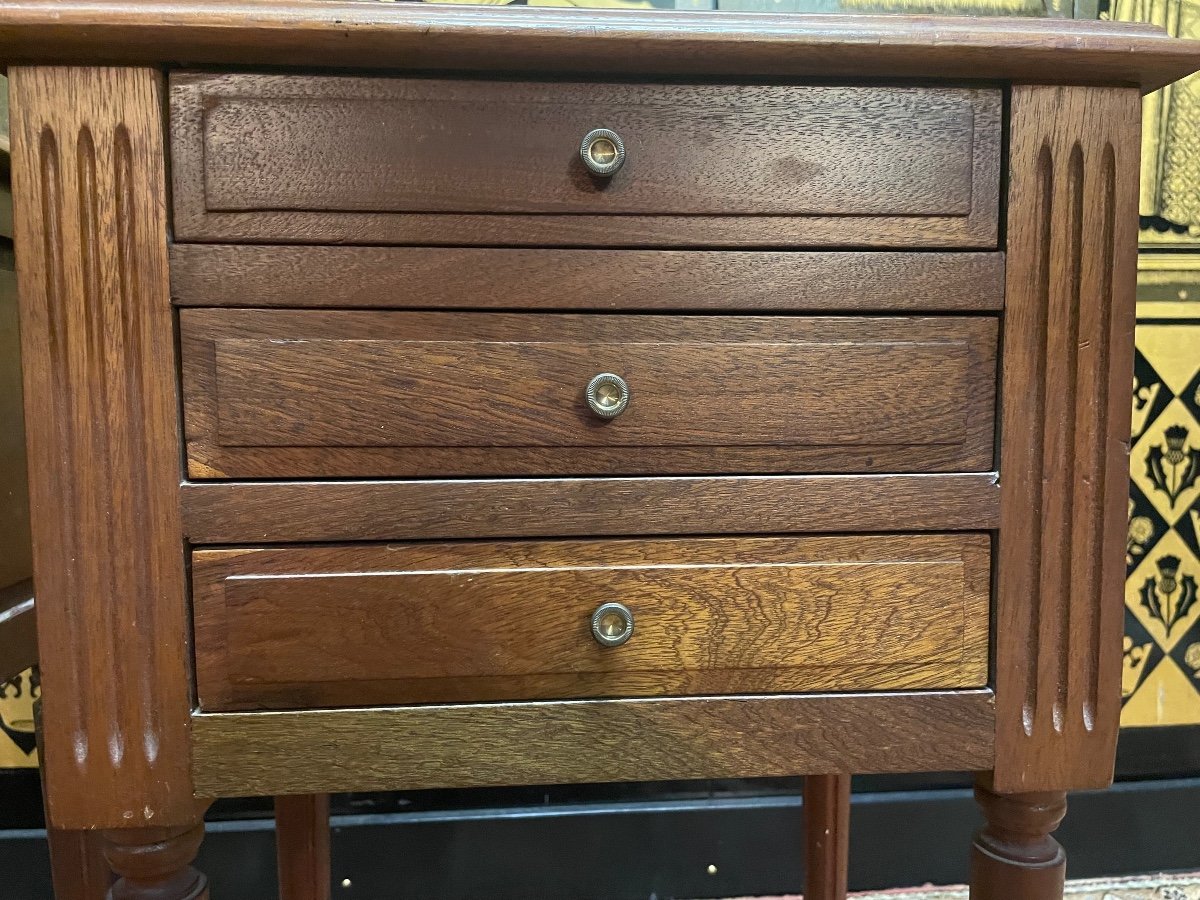 Pair Of Louis XVI Style Bedside Tables -photo-2