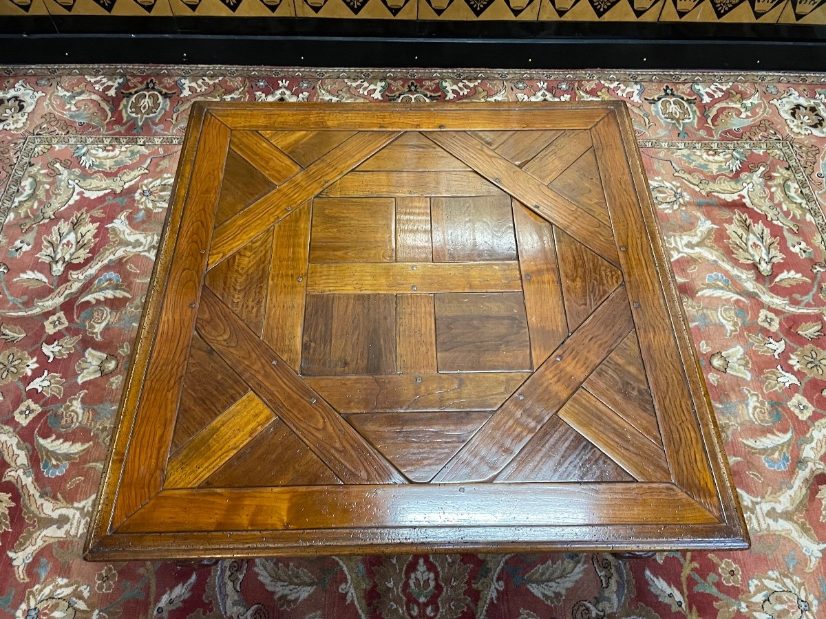 Louis XIII Style Parquet Coffee Table-photo-2