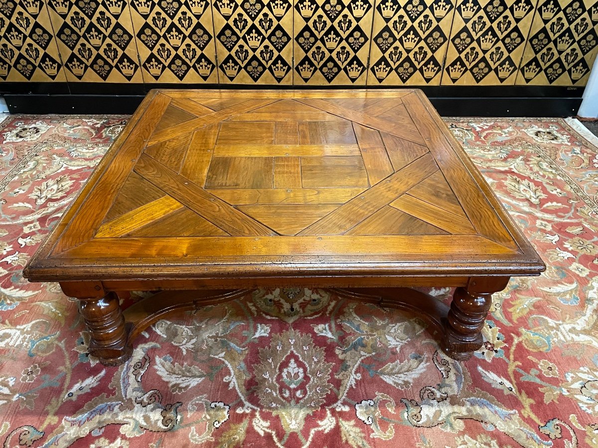 Louis XIII Style Parquet Coffee Table