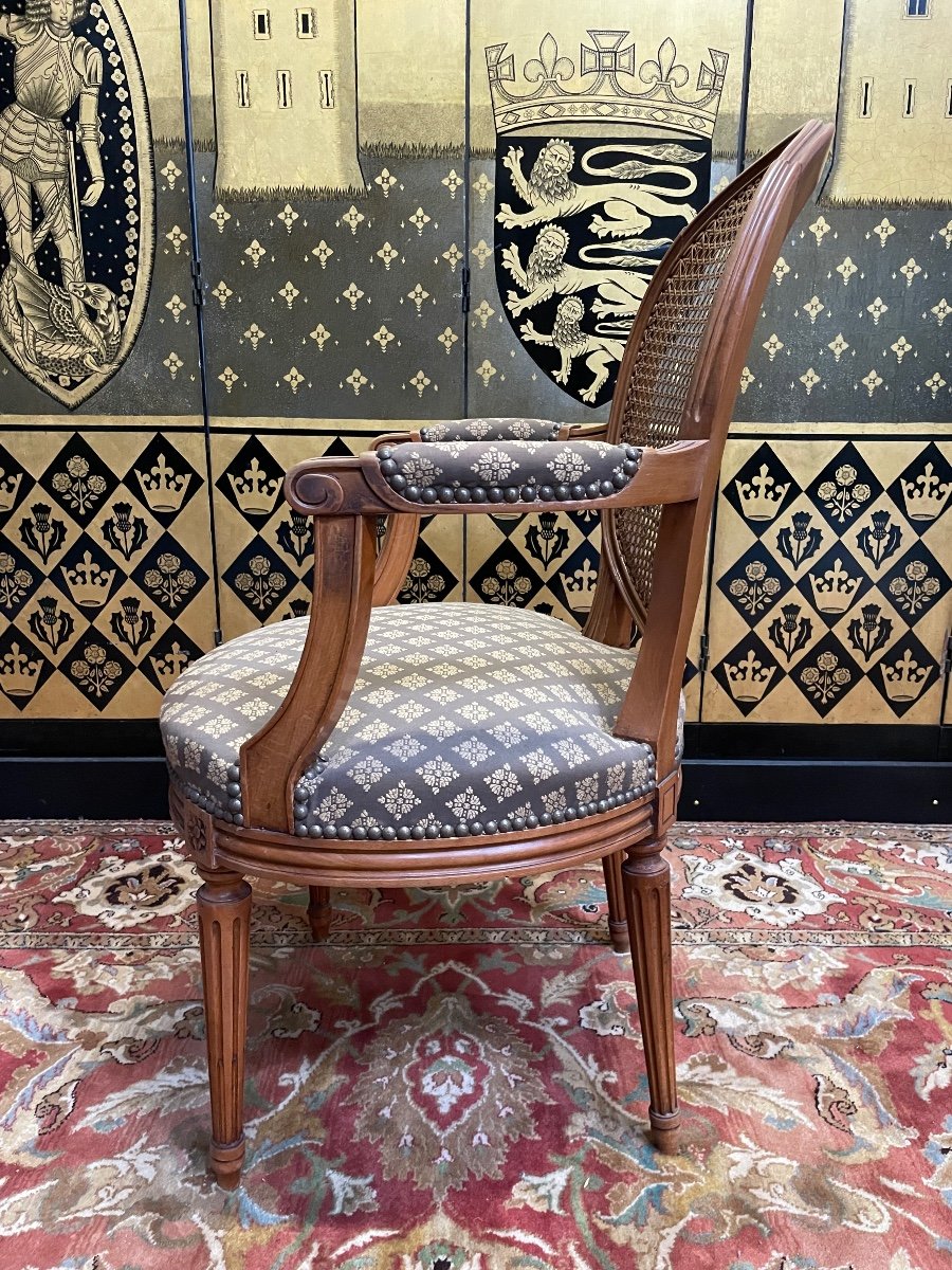 Louis XVI Style Office Armchair-photo-4