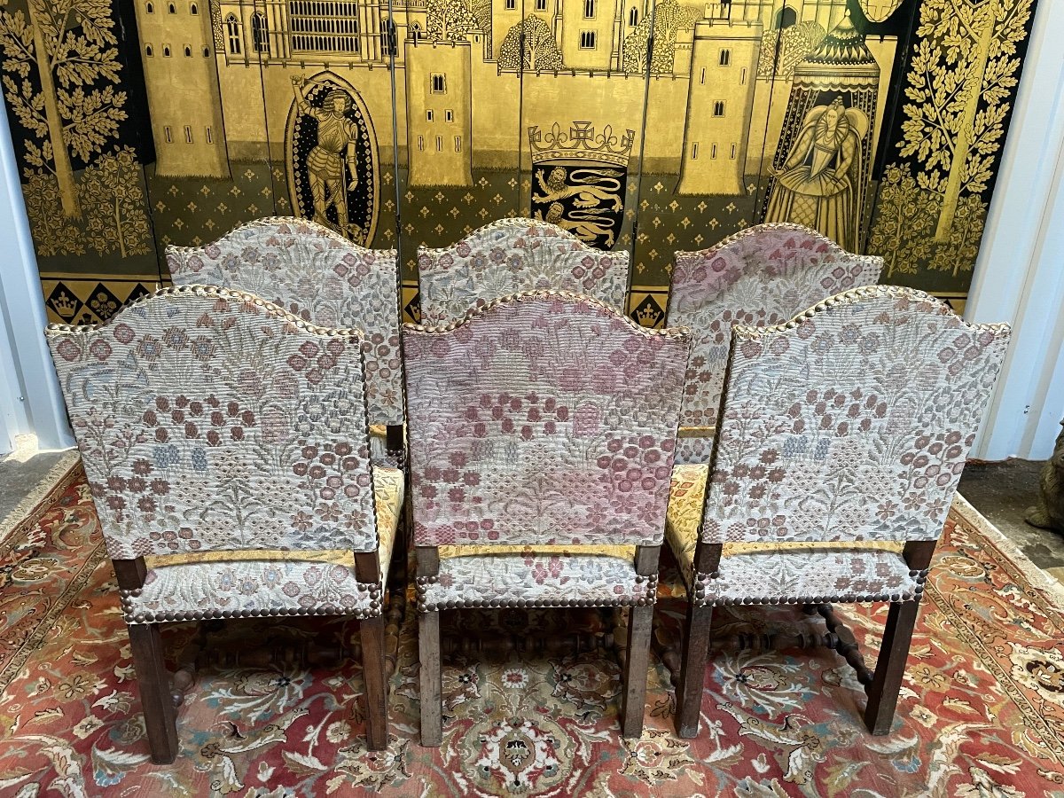 Suite Of 6 Louis XIII Chairs-photo-3