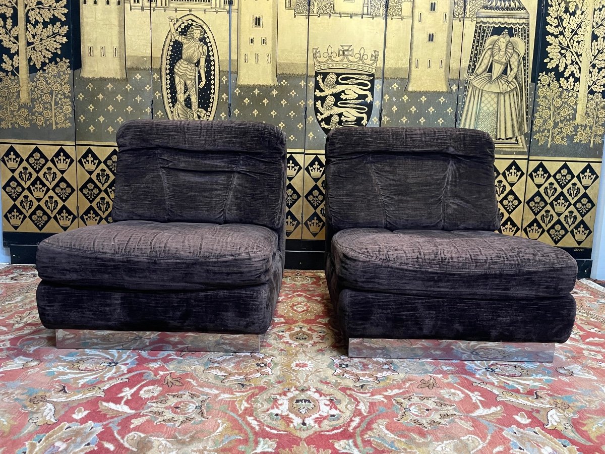 Pair Of Low Chairs 1970