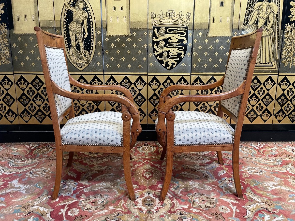 Pair Of Empire Style Armchairs -photo-3