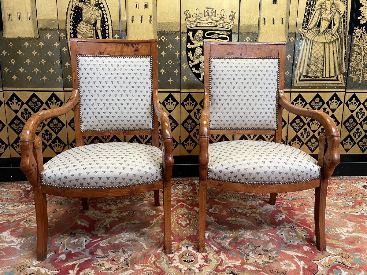 Pair Of Empire Style Armchairs 