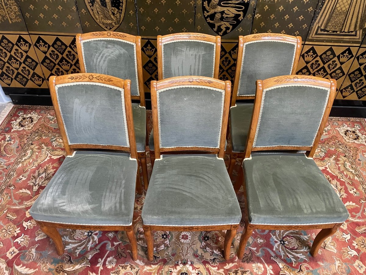 Suite Of 6 Charles X Chairs-photo-2