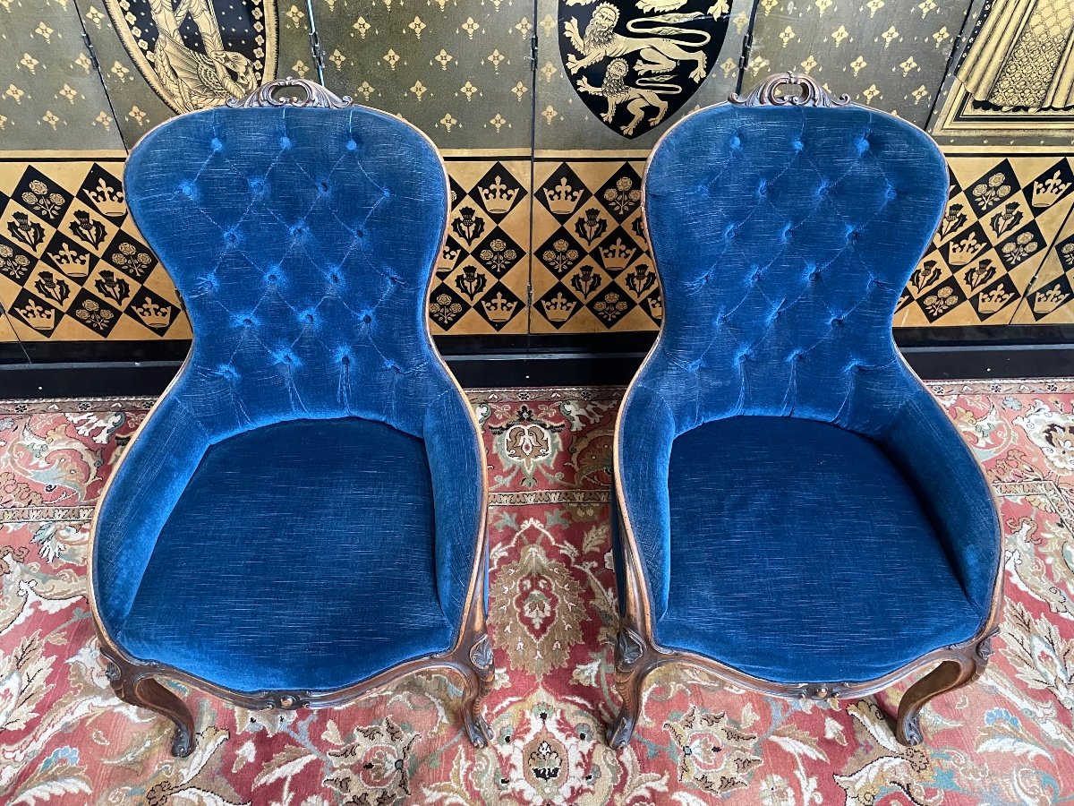 Pair Of Louis XV Style Armchairs-photo-2