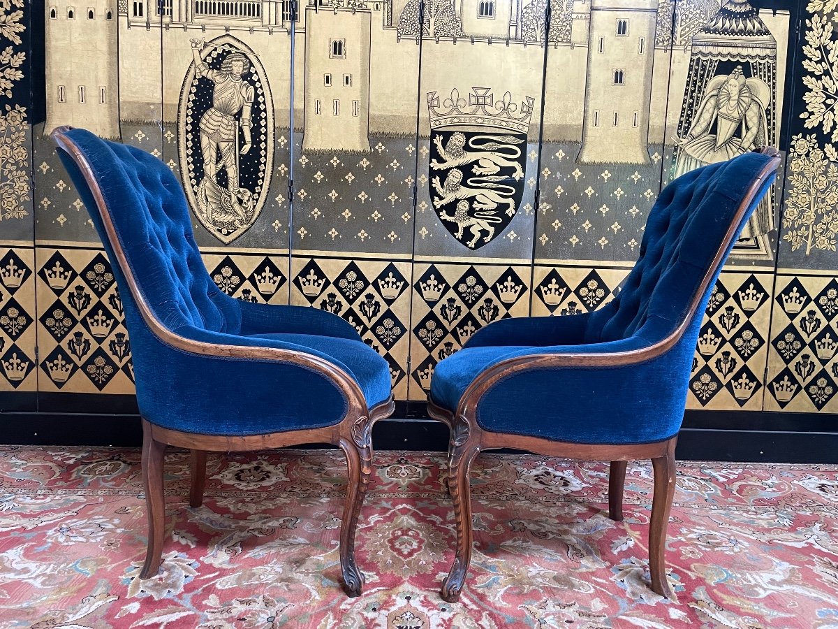 Pair Of Louis XV Style Armchairs-photo-2