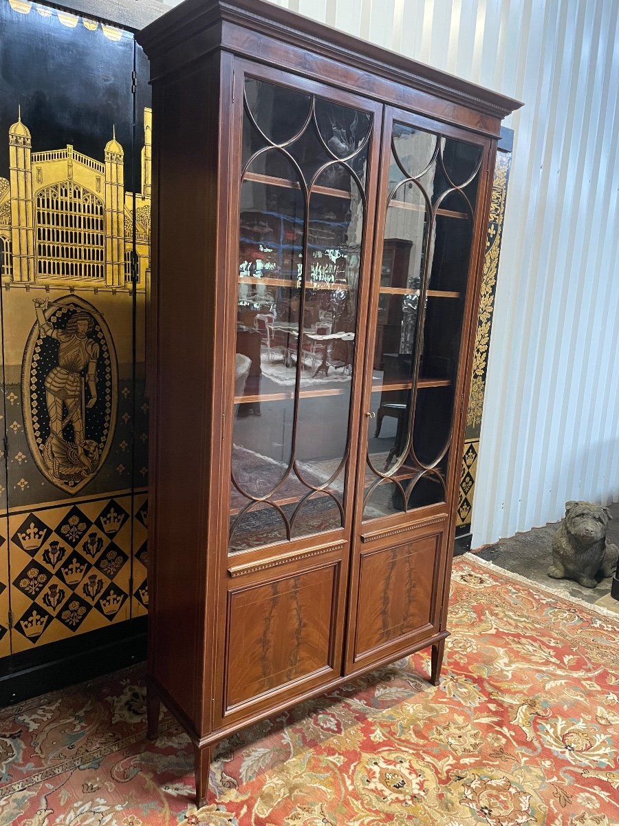 Library - English Mahogany Showcase -photo-2