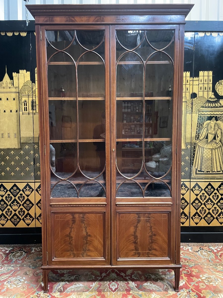 Library - English Mahogany Showcase 