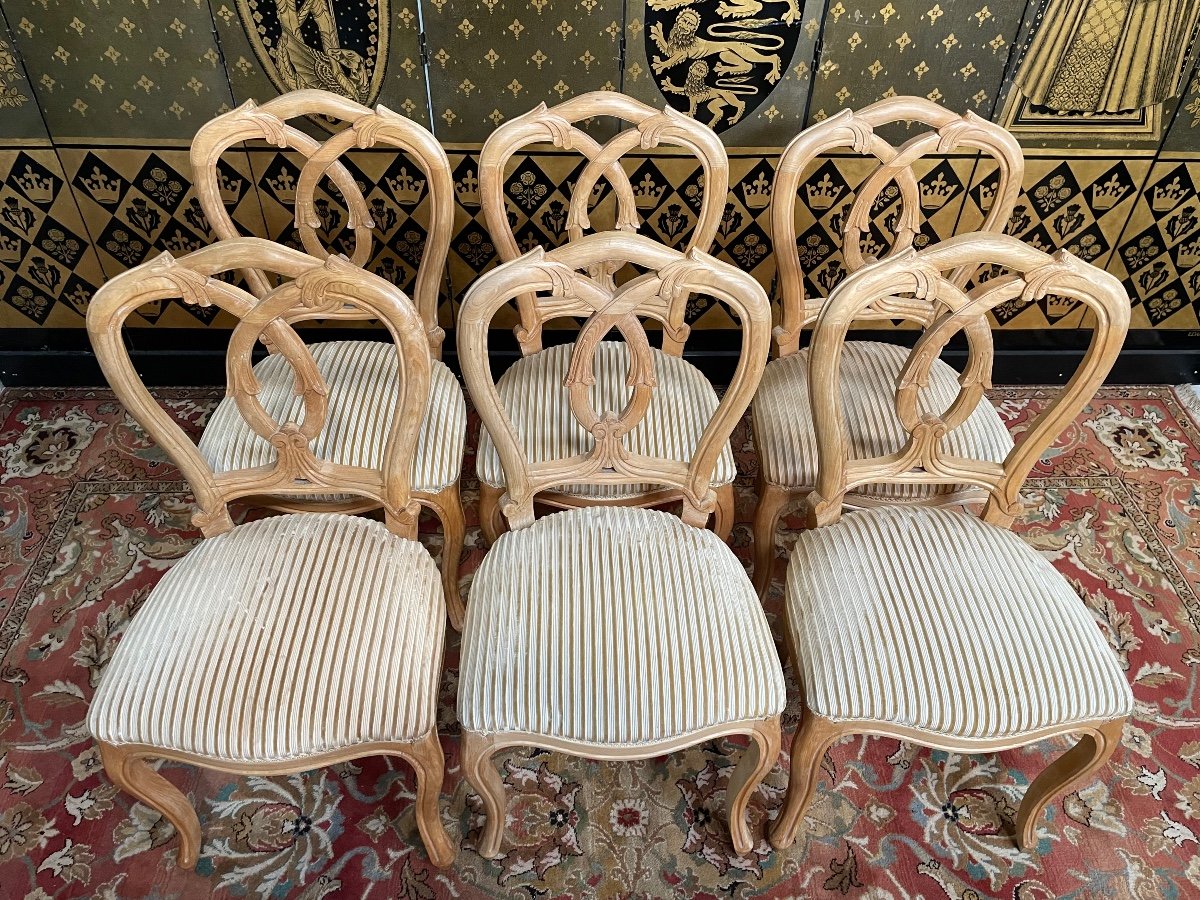 Suite De 6 Chaises Louis Philippe -photo-2