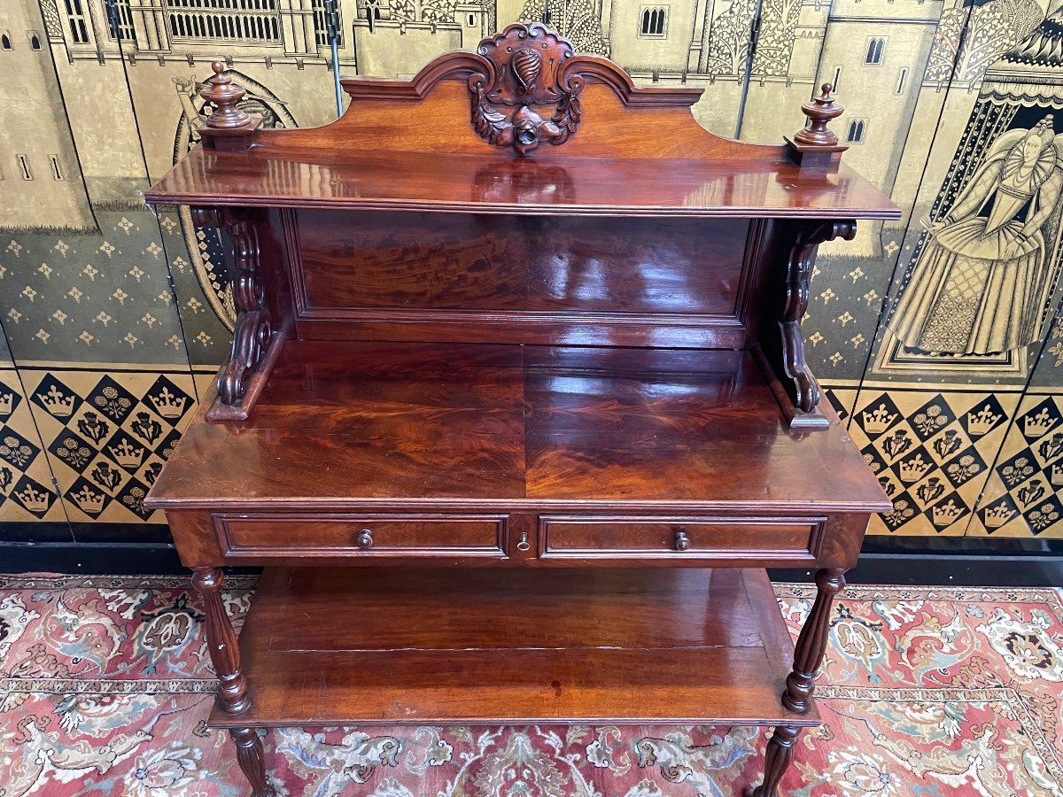 Console - Mahogany Trolley Napoleon III-photo-2