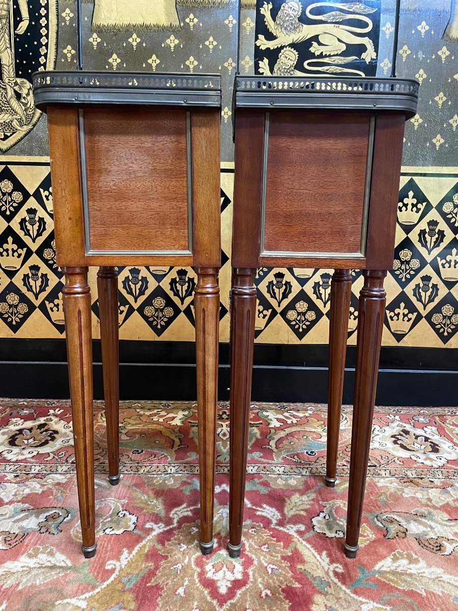 Pair Of Louis XVI Style Bedside Tables-photo-1