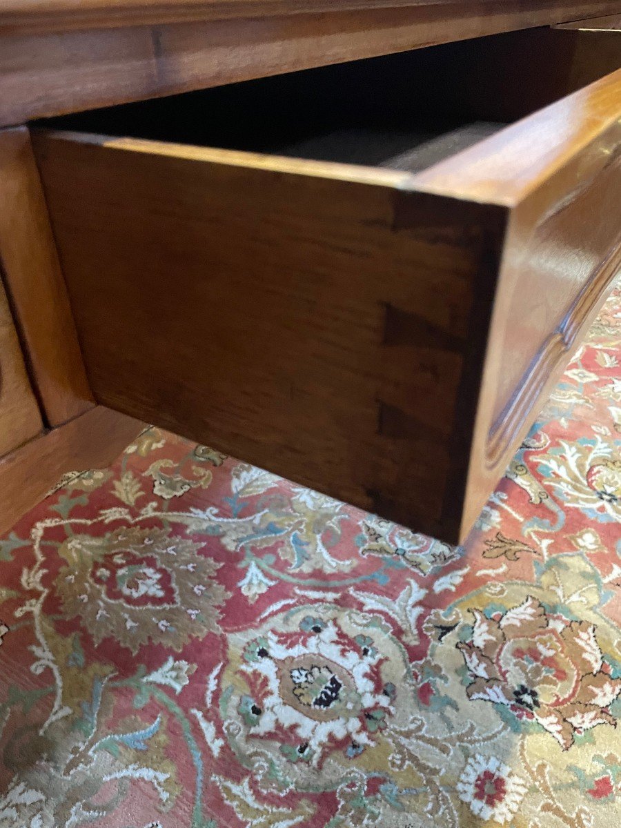 Louis XV Style Flat Desk In Blond Mahogany -photo-2