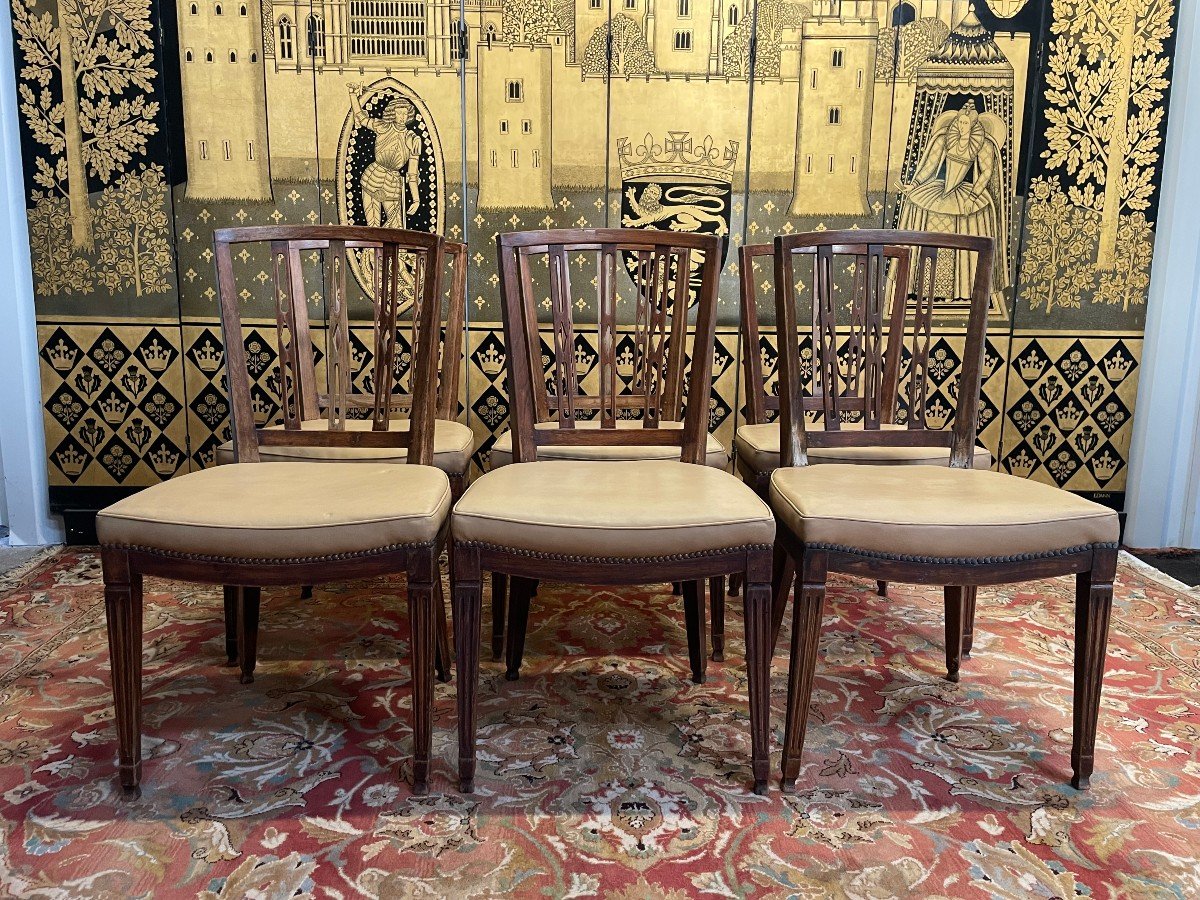 Suite Of 6 Louis XVI Style Chairs 