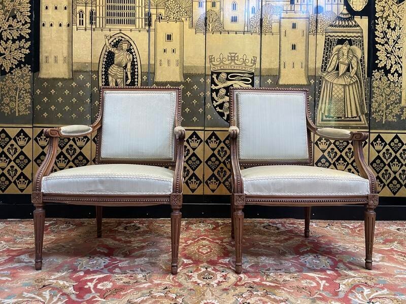 Pair Of Louis XVI Style Armchairs