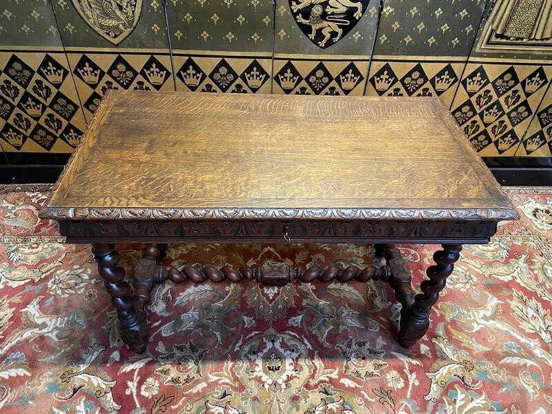 Console - Bureau Plat De Style Louis XIII-photo-3