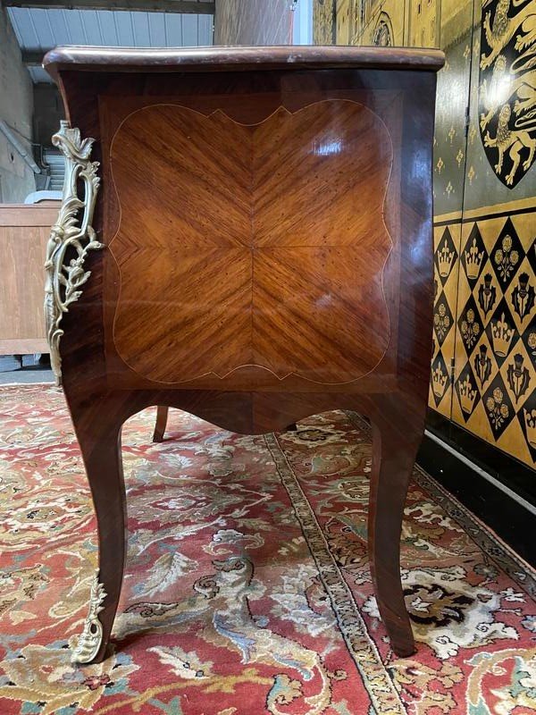 Louis XV Style Marquetry Chest Of Drawers-photo-2