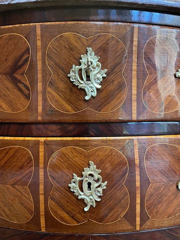 Louis XV Style Marquetry Chest Of Drawers-photo-1