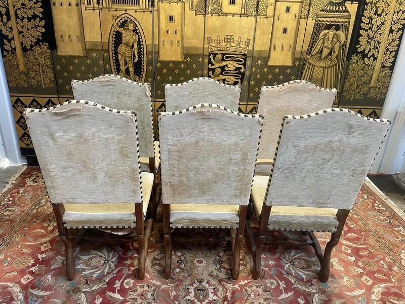 Suite De 6 Chaises Louis XIII Os De Mouton-photo-2