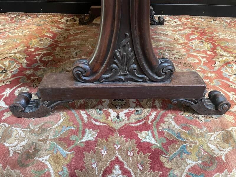 Art Nouveau Style Mahogany Bistro Table -photo-2