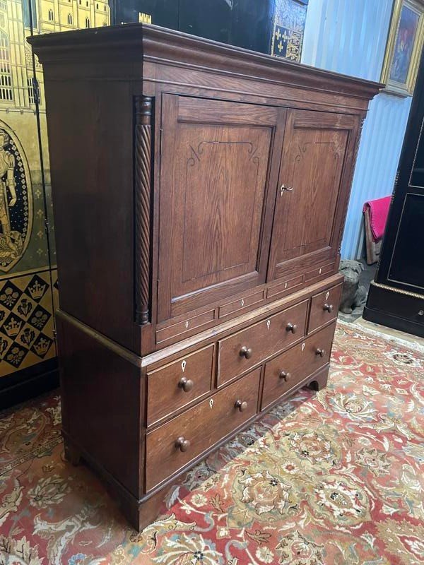 Chest Of Drawers - English Oak Craft Furniture Sideboard -photo-2