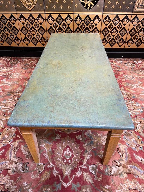 Louis XVI Painted Coffee Table-photo-4