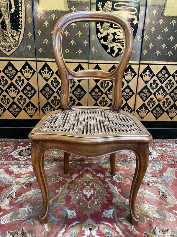 Set Of 6 Louis Philippe Caned Chairs -photo-4