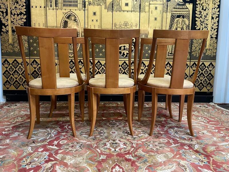 Set Of 6 Empire Style Gondola Chairs -photo-2