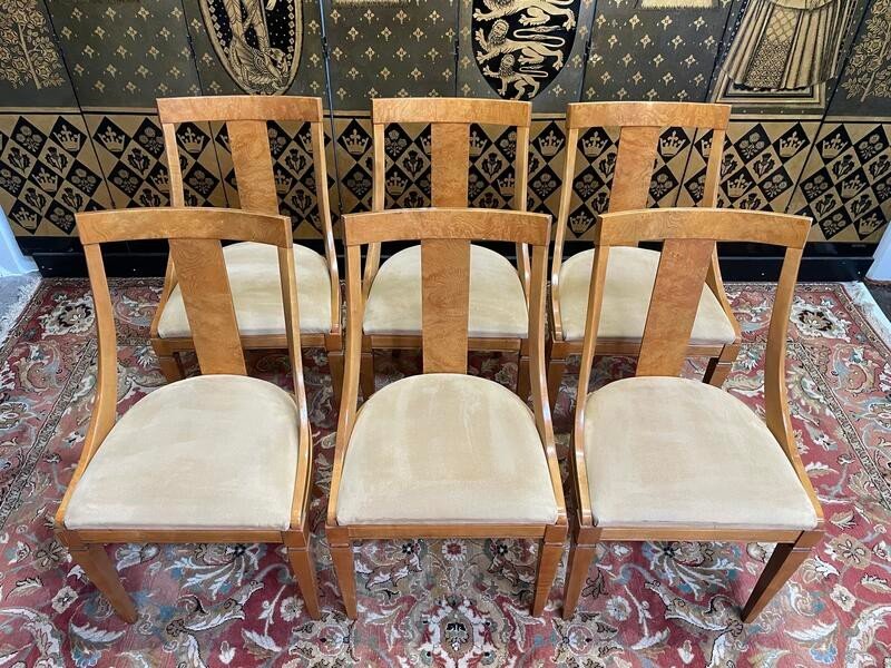 Set Of 6 Empire Style Gondola Chairs -photo-3