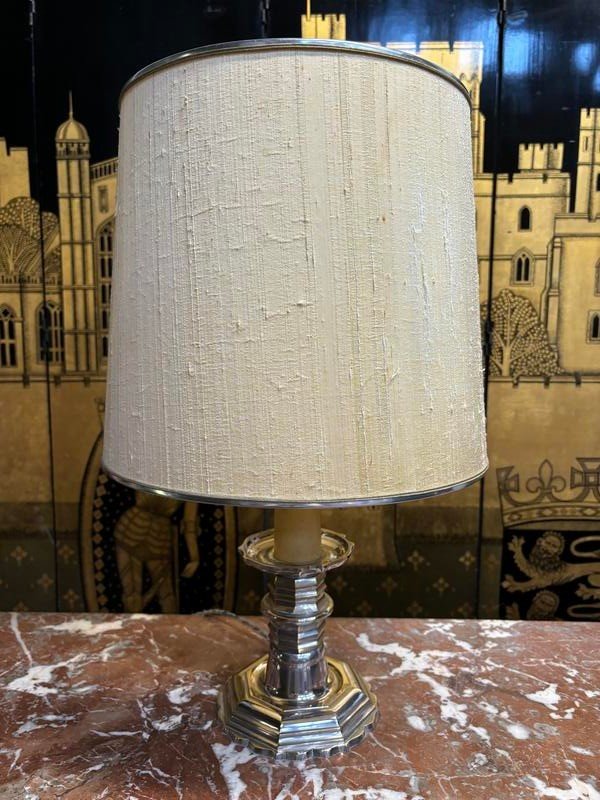 Silver Metal Floor Lamp-photo-2