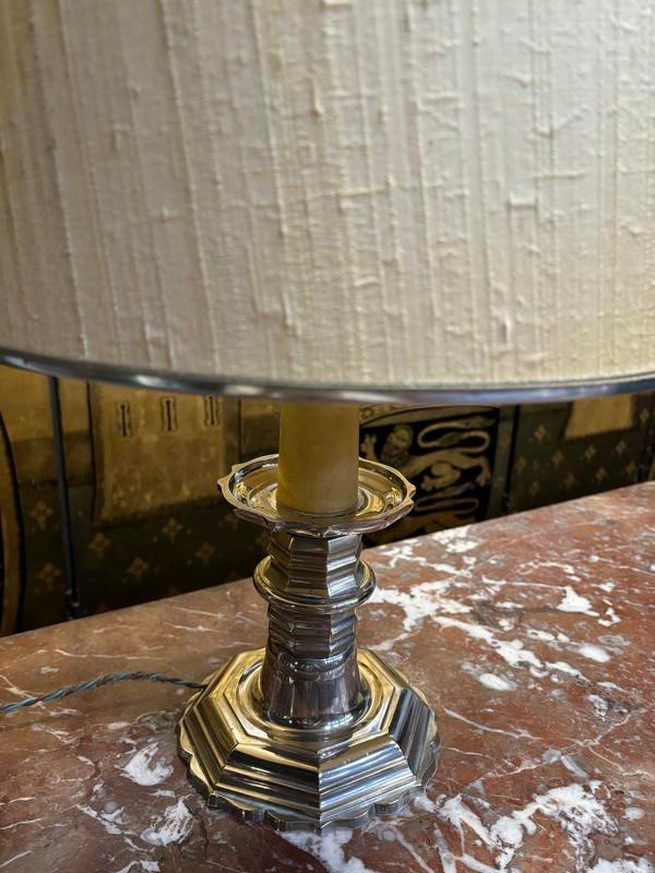 Silver Metal Floor Lamp-photo-3