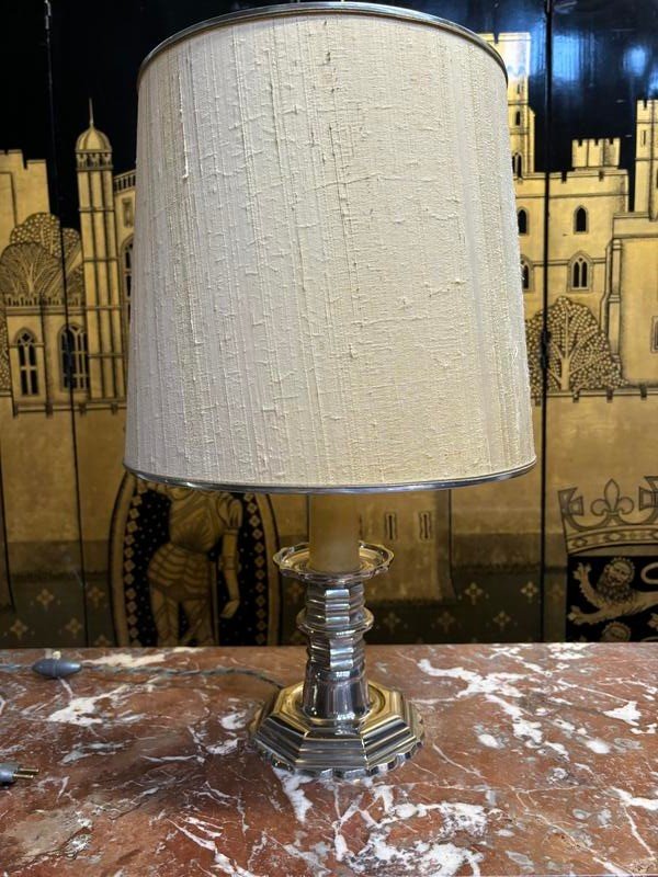 Silver Metal Floor Lamp